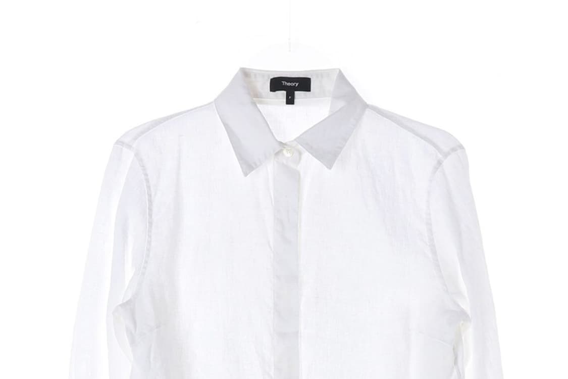 띠어리 린넨100 화이트 셔츠 상품이미지3