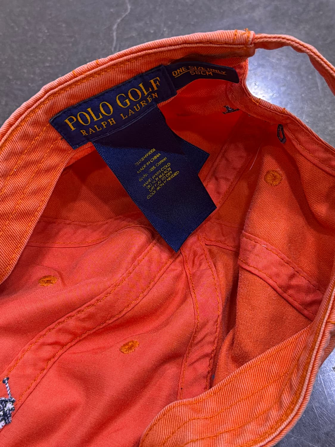 폴로 골프 랄프로렌 포니 자수 볼캡 오렌지 모자 상품이미지6