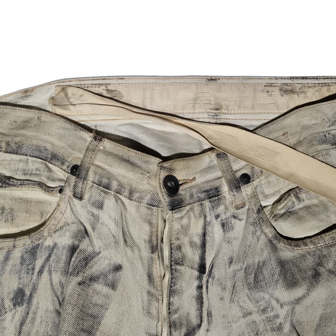 릭오웬스 - 10SS RELEASE DRKSDW 그레이벌 왁스 코팅진 - 상품이미지3