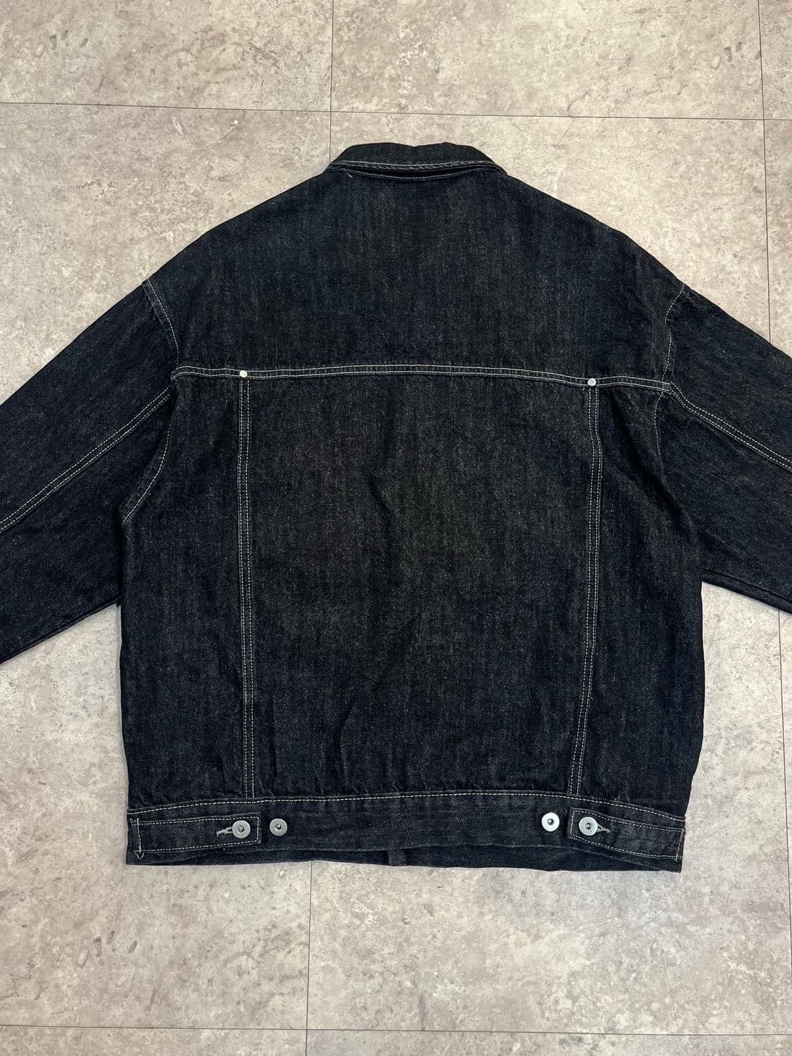 빈티지 흑청 데님 자켓 XL #csz4169 상품이미지8
