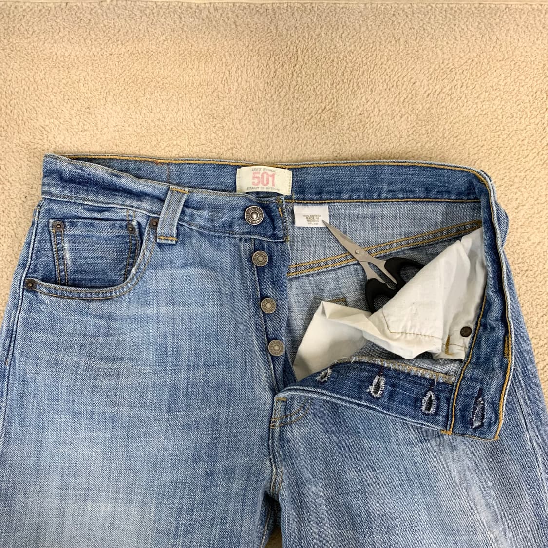 빈티지 리바이스 501 워싱 데님팬츠(30사이즈) 남자청바지 연중청 상품이미지3