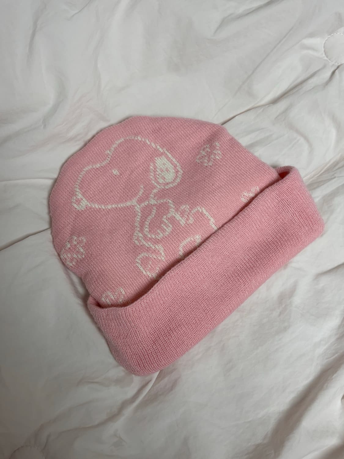 스누피 핑크 재팬 빈티지 비니 갸루 피너츠 상품이미지3