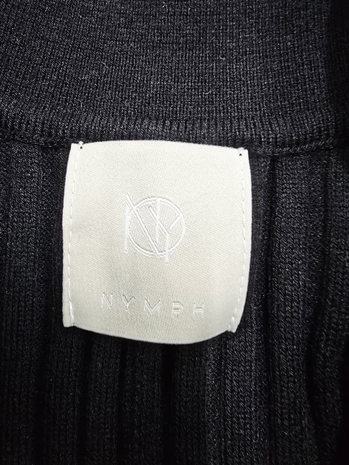 님프 블랙 골지 니트 롱 원피스 상품이미지7