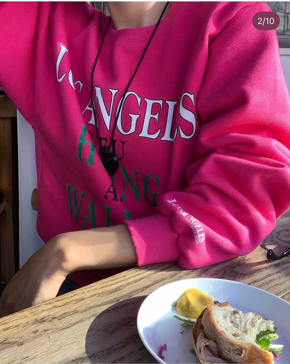 (새상품) STU 에스티유 우먼 하이킹 스웨트셔츠 핑크 상품이미지4