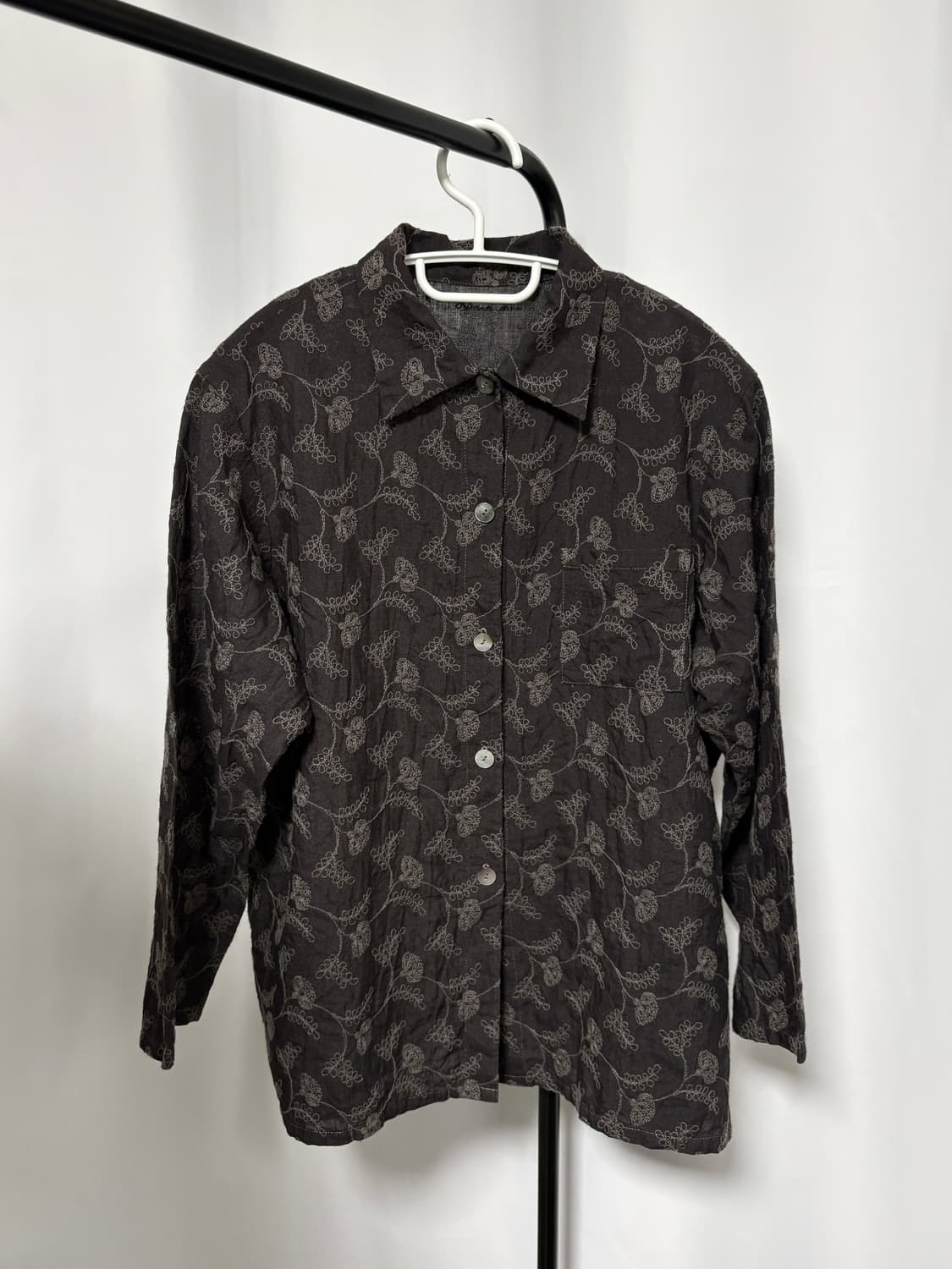 플라워 자수 셔츠 상품이미지1