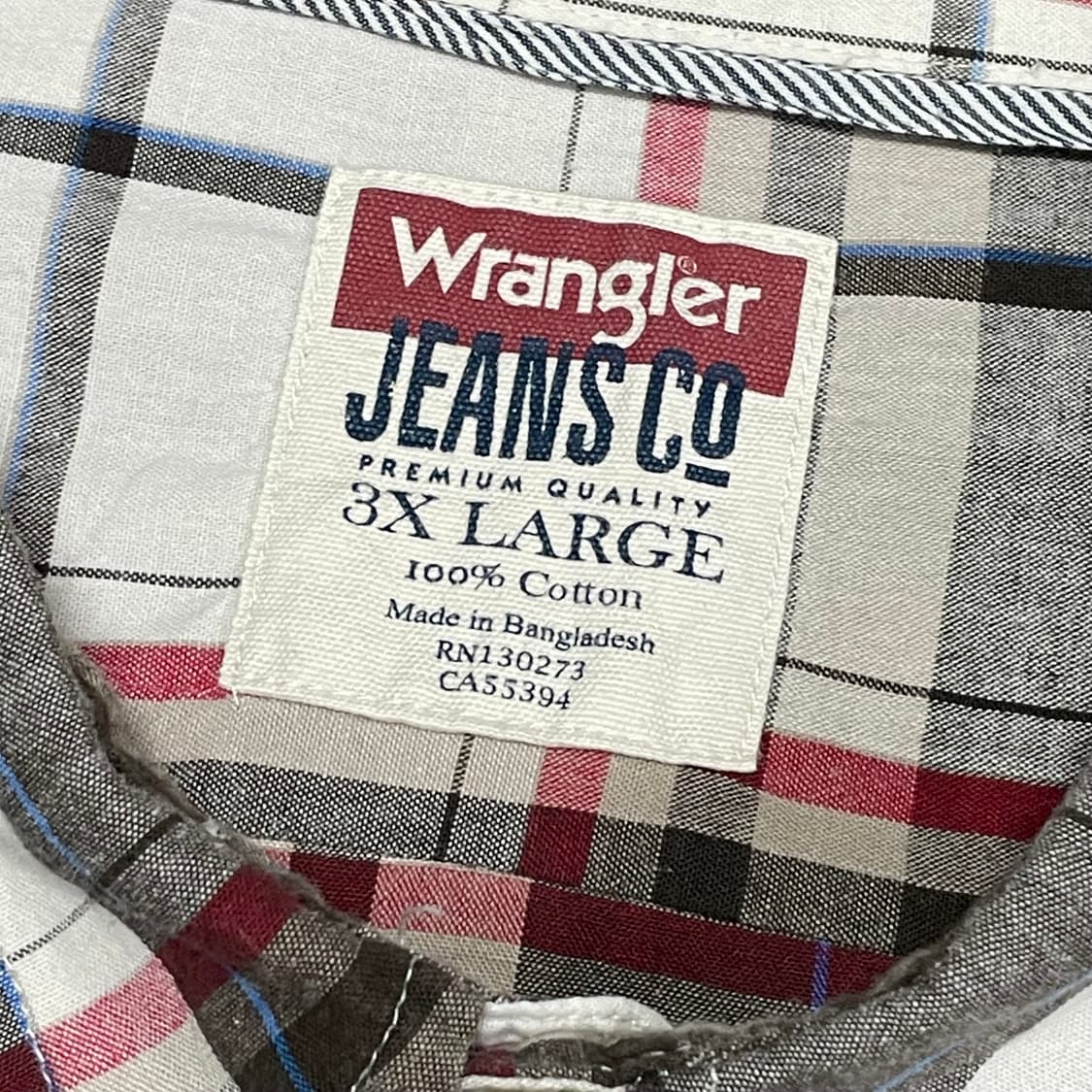 [3XL] 랭글러 빈티지 체크 긴팔 셔츠 상품이미지2