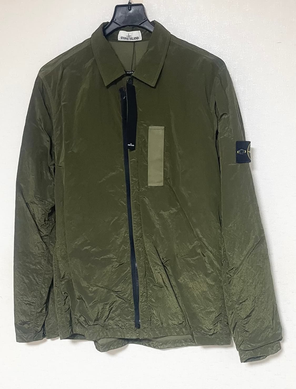 스톤아일랜드 나일론 메탈 오버셔츠 카키 상품이미지6