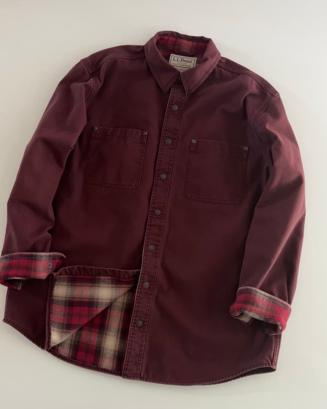 엘엘빈 버건디 워크셔츠 자켓 L 상품이미지2