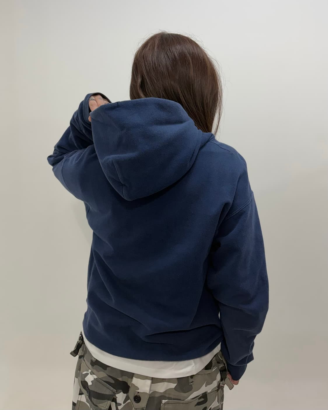 THRASHER 네이비 화이트 후디 상품이미지2