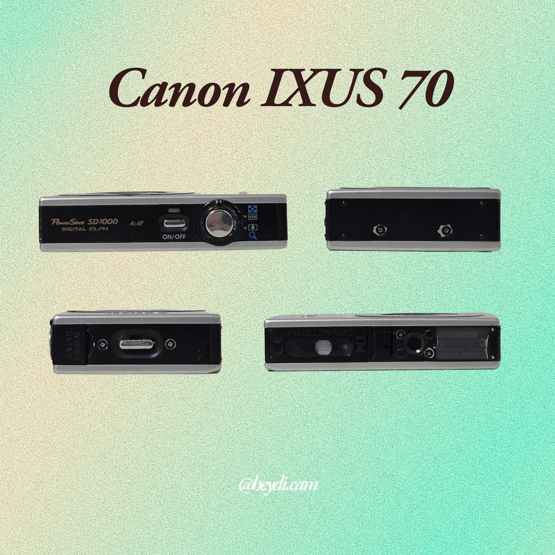 (강민경 아이브 은채) 캐논 ixus70블랙 미품급 풀박스!! 상품이미지3