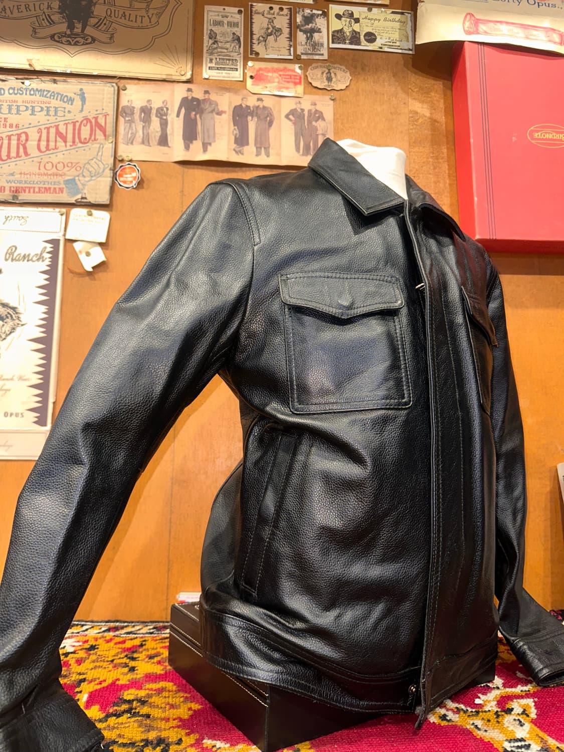 ( M-L ) 가죽자켓 바이커가죽 레더자켓 소가죽자켓 라이더자켓 상품이미지2