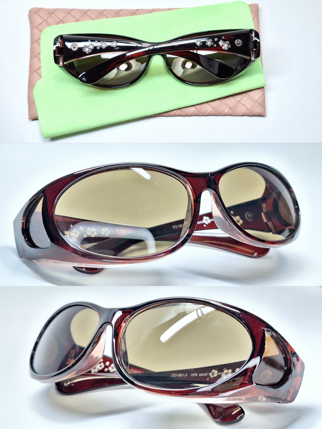 00s 일본 빈티지/대만제 꽃무늬템플 선글라스 EDWIN ED-081-3 상품이미지2