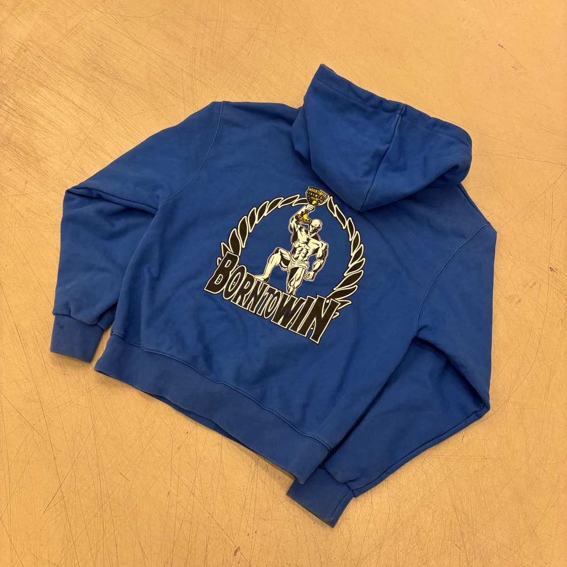 본투윈 빅로고 레이즈본 후드티 상품이미지1