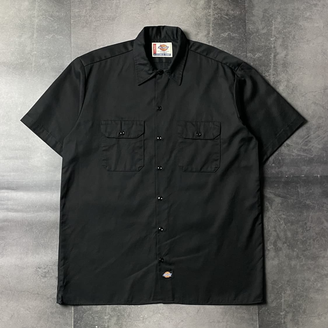 DICKIES 디키즈 블랙 플랩포켓 반팔 워크셔츠 A01108 상품이미지1
