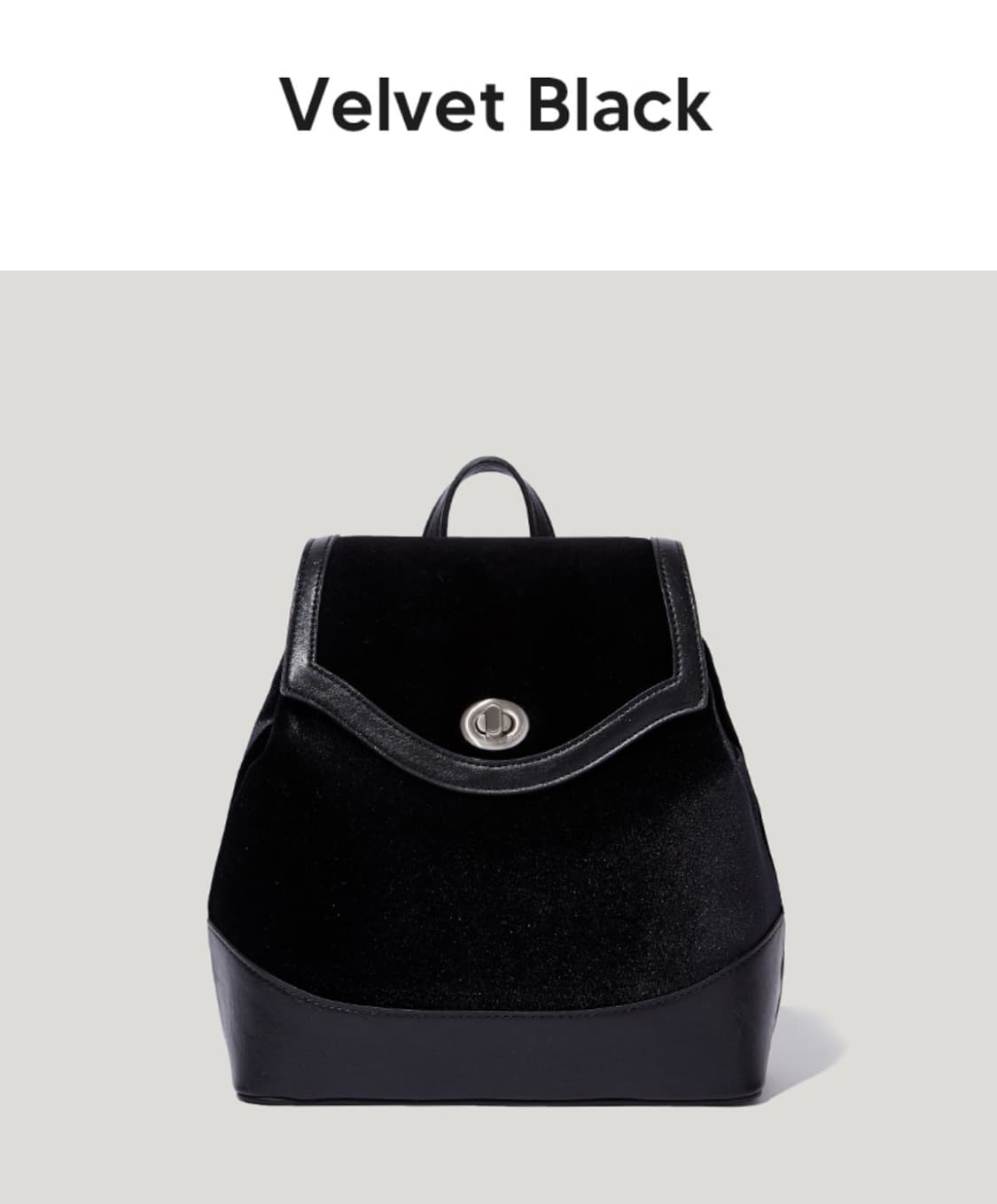 오브히 (구 백투베이직스) 미뇽백팩 벨벳블랙 상품이미지1