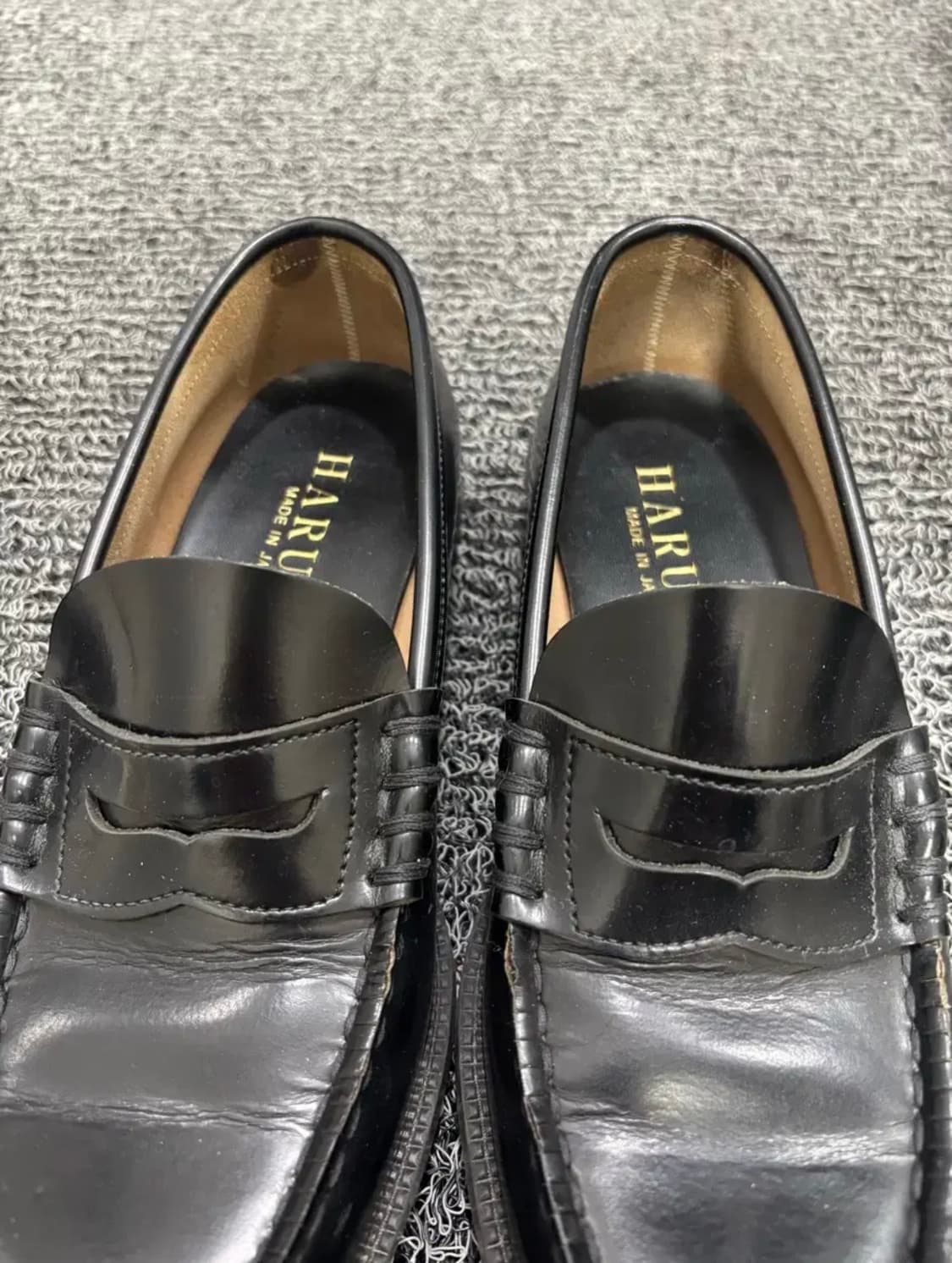 하루타906 블랙 레더 페니 로퍼 소가죽 245 상품이미지8