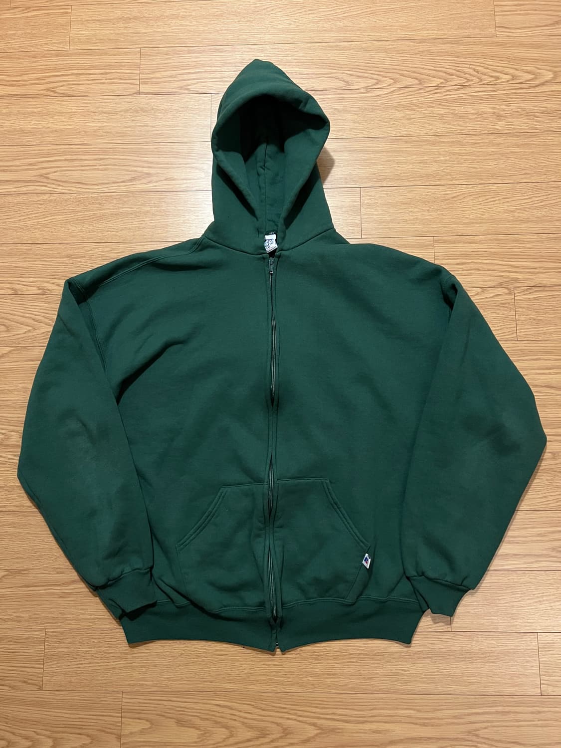 90s U.S.A 러셀 빈티지 후디 그린 XXL 상품이미지1