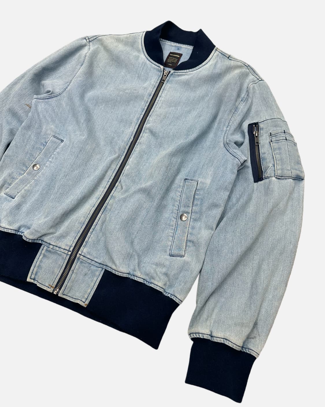 washed denim bomber jacket 상품이미지2