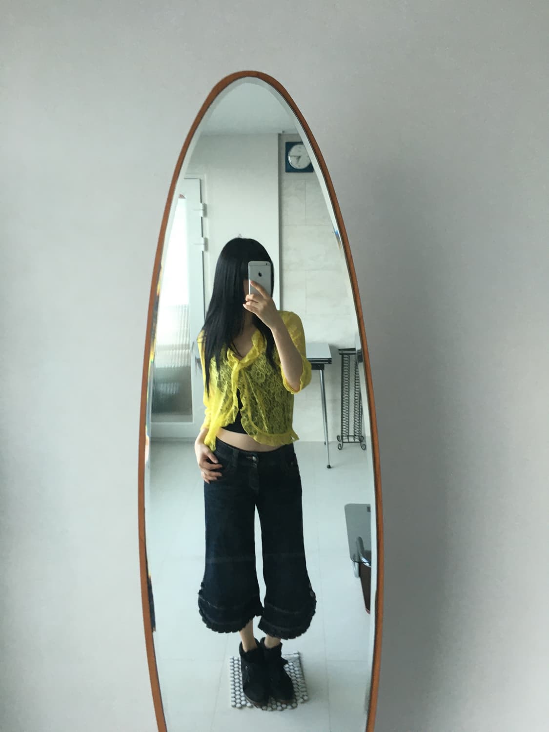 axes femme) ruffle hem denim pants 상품이미지5