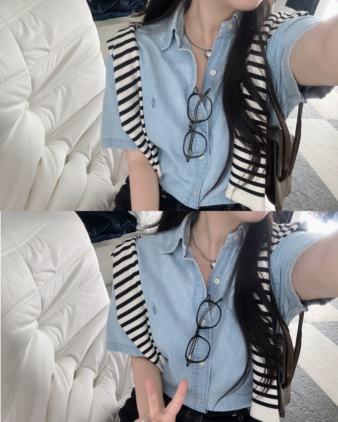 랄프로렌 멀티포니 라이트데님 반팔 셔츠  상품이미지1