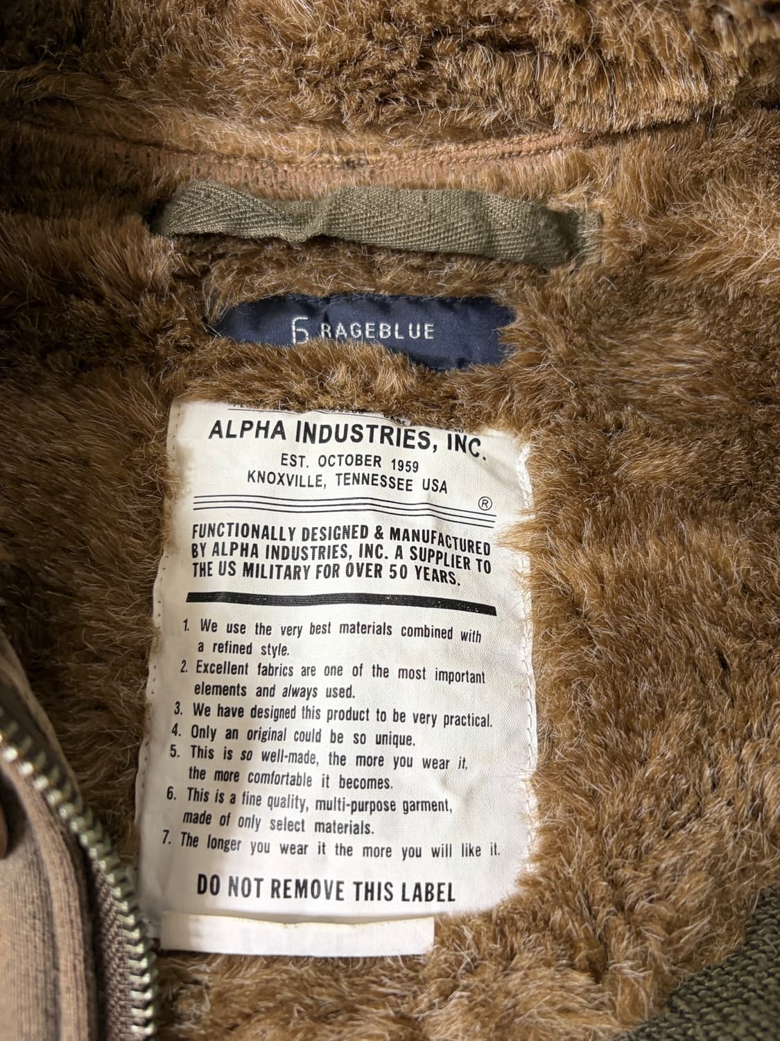 알파인더스트리 x 레이지블루 코튼 자켓 상품이미지3