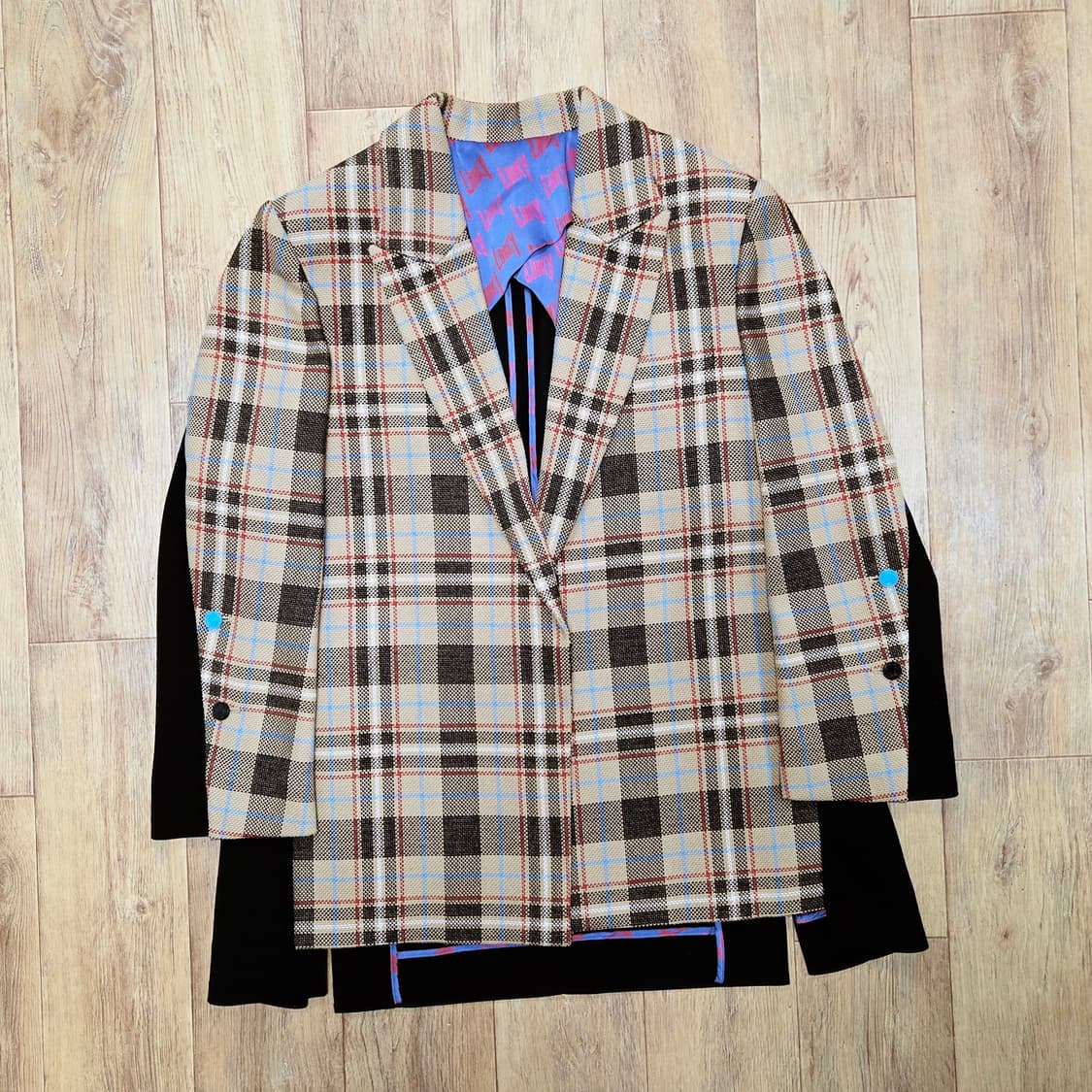 럭키슈에뜨(LUCKYCHOUETTE) 체크자켓 55-66 상품이미지3