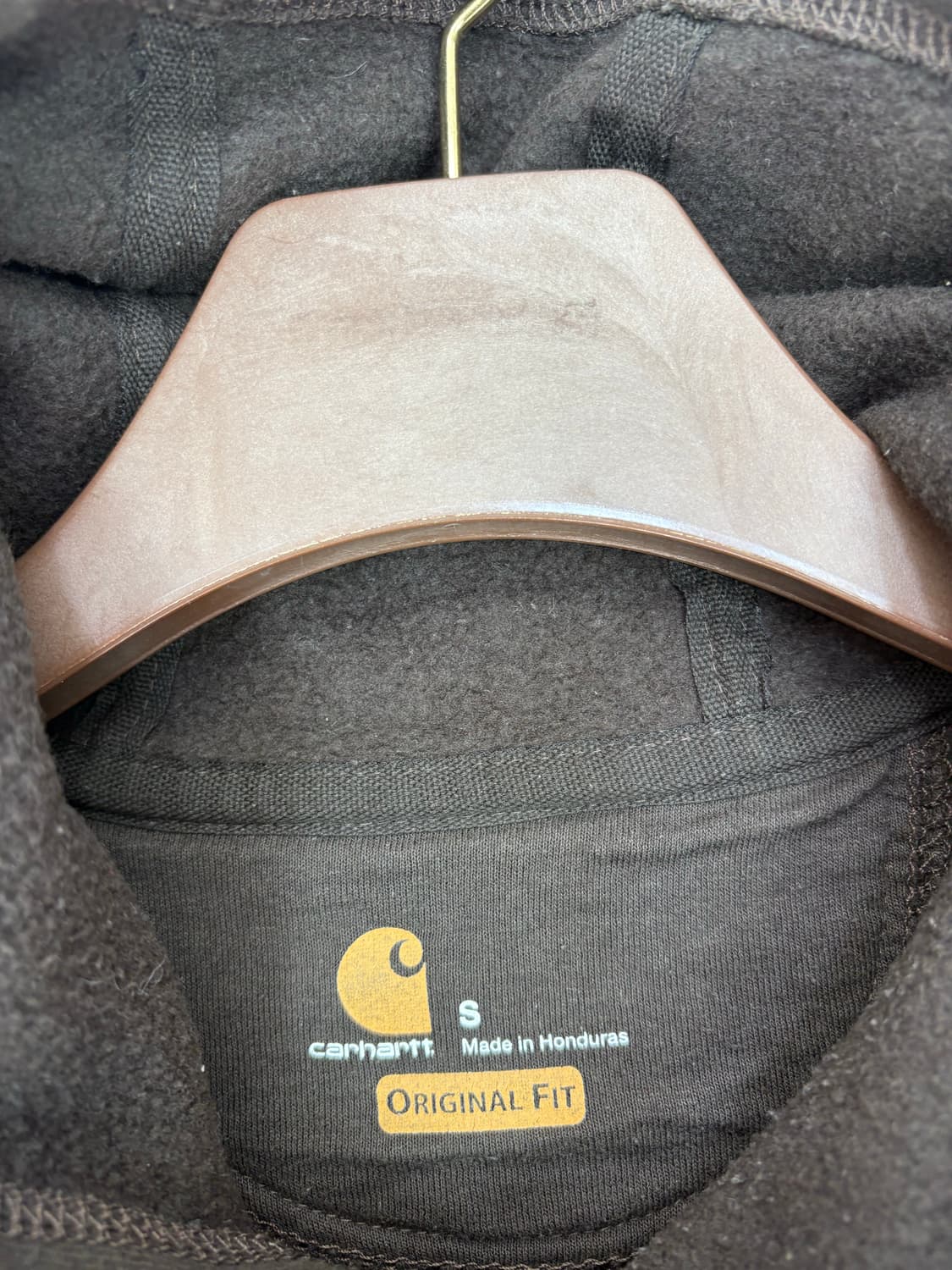 [L]CARHARTT 브라운 후드티셔츠 상품이미지7