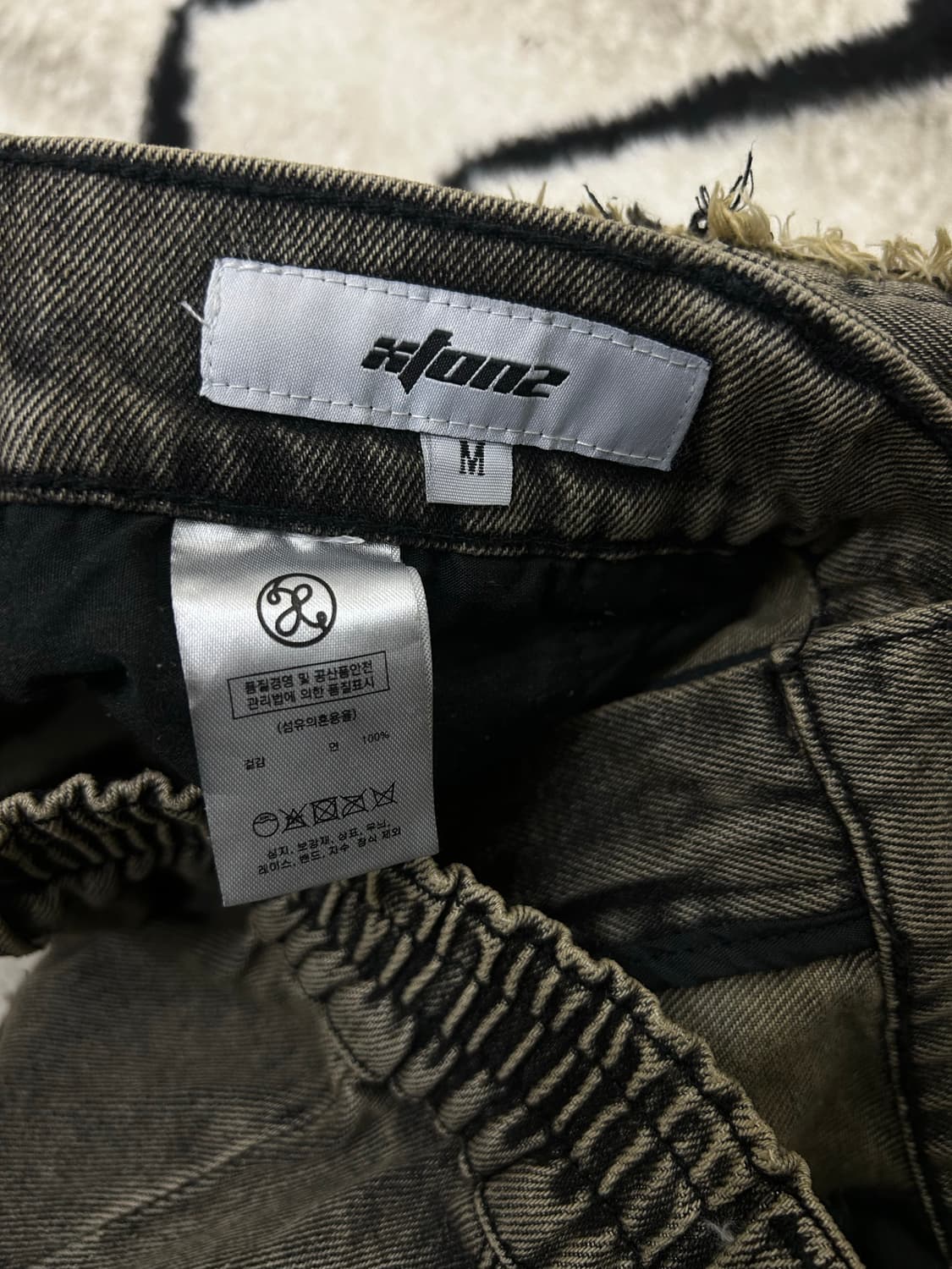 [M]엑스톤즈 와이드 워싱 밴딩데님 팬츠/빈티지그레이 상품이미지4