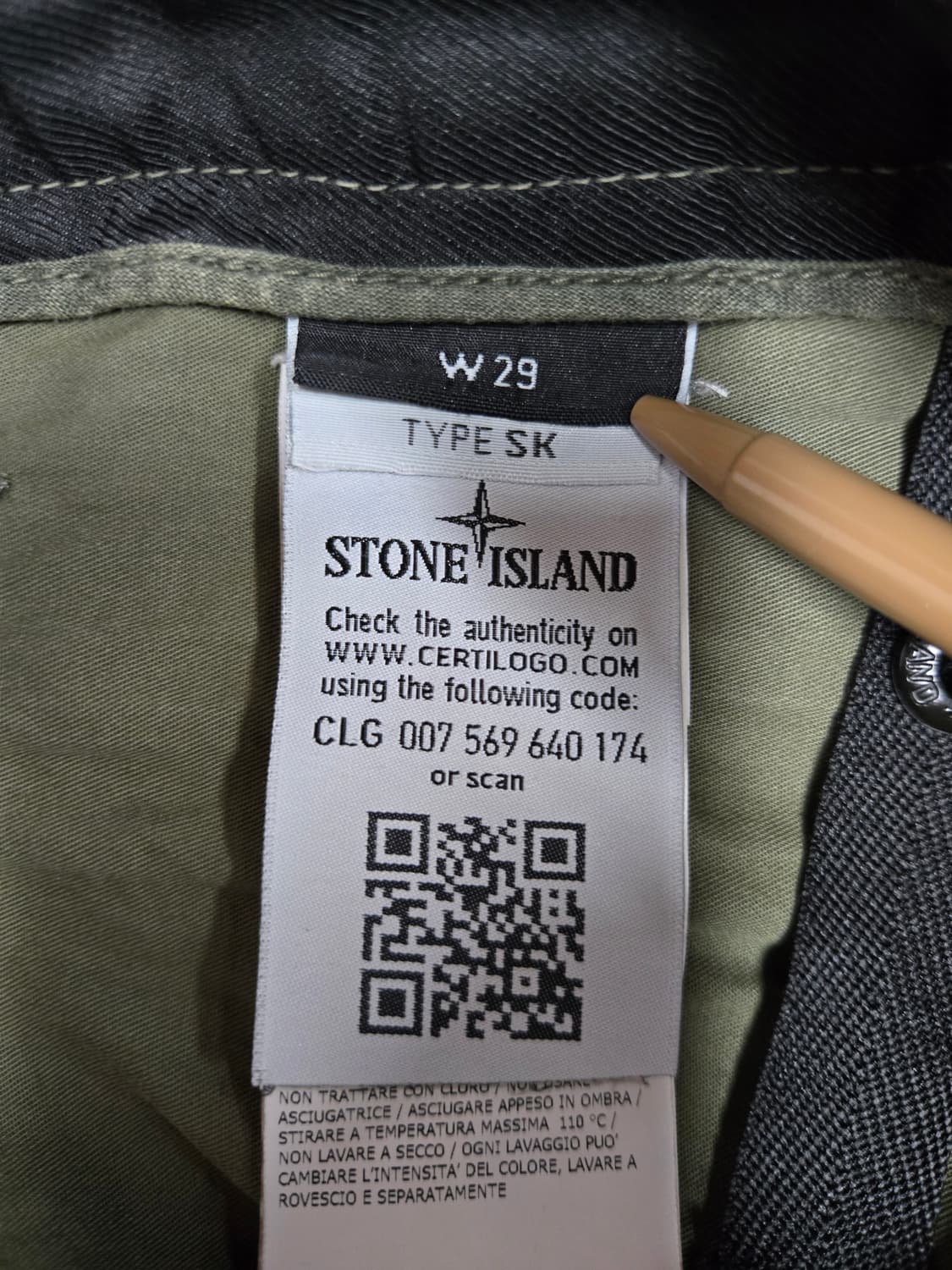 스톤아일랜드 카고팬츠 코튼97%바지 올리브 상품이미지10