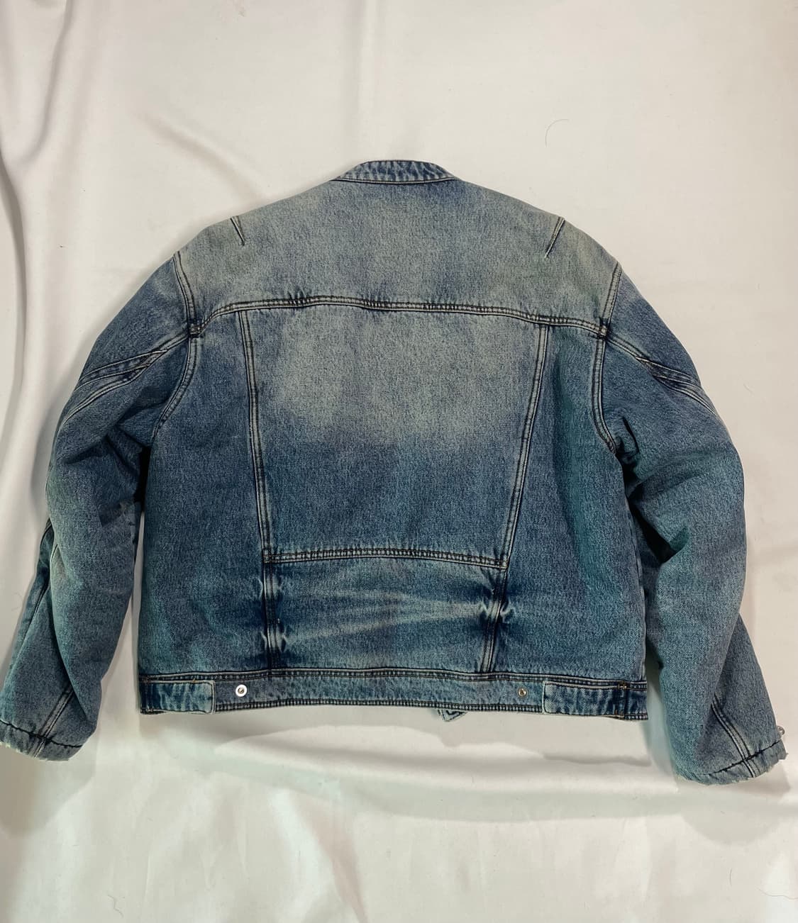 쿠어 페이딩 패디드 바이커 데님자켓 상품이미지6