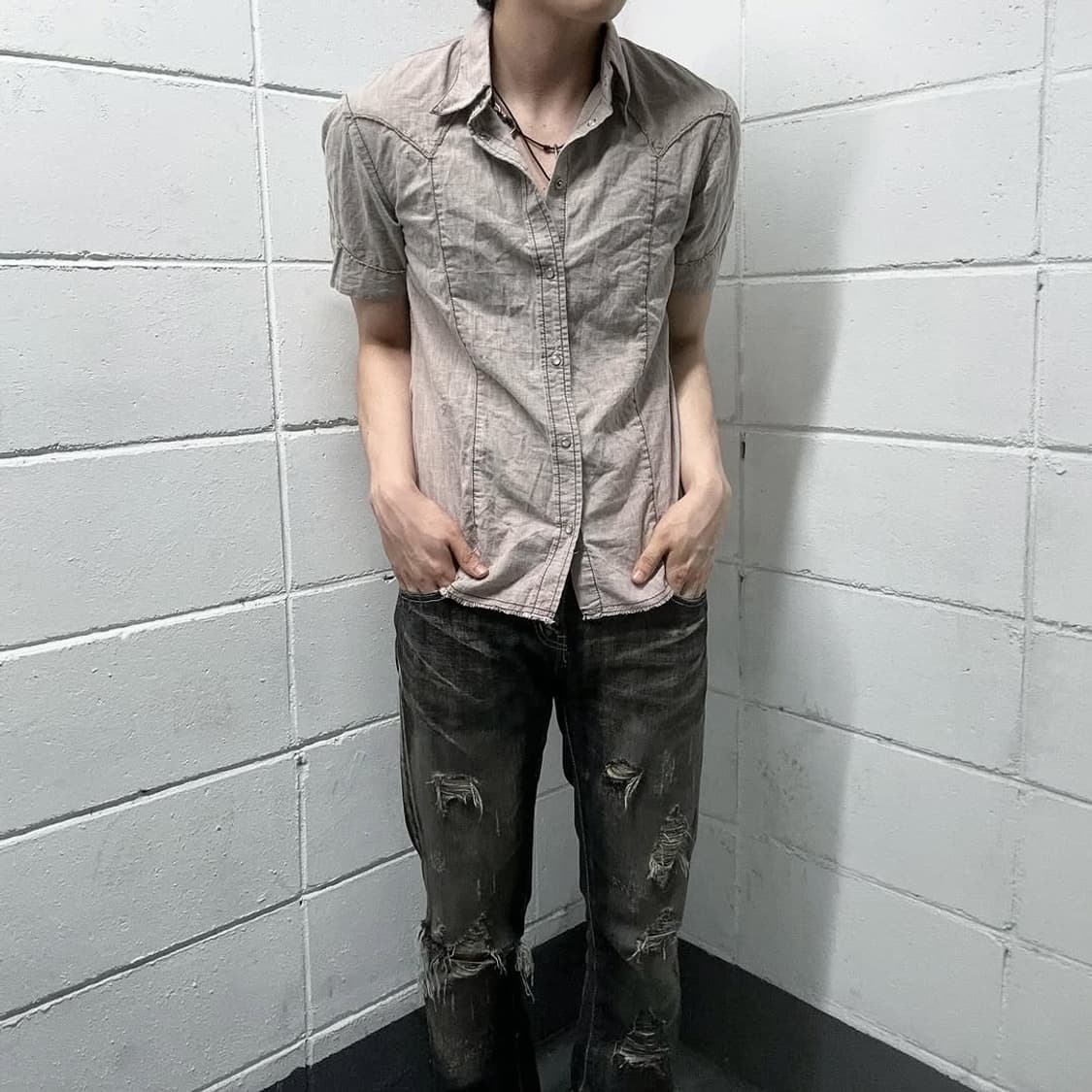 Nicole club grunge short shirts 상품이미지1