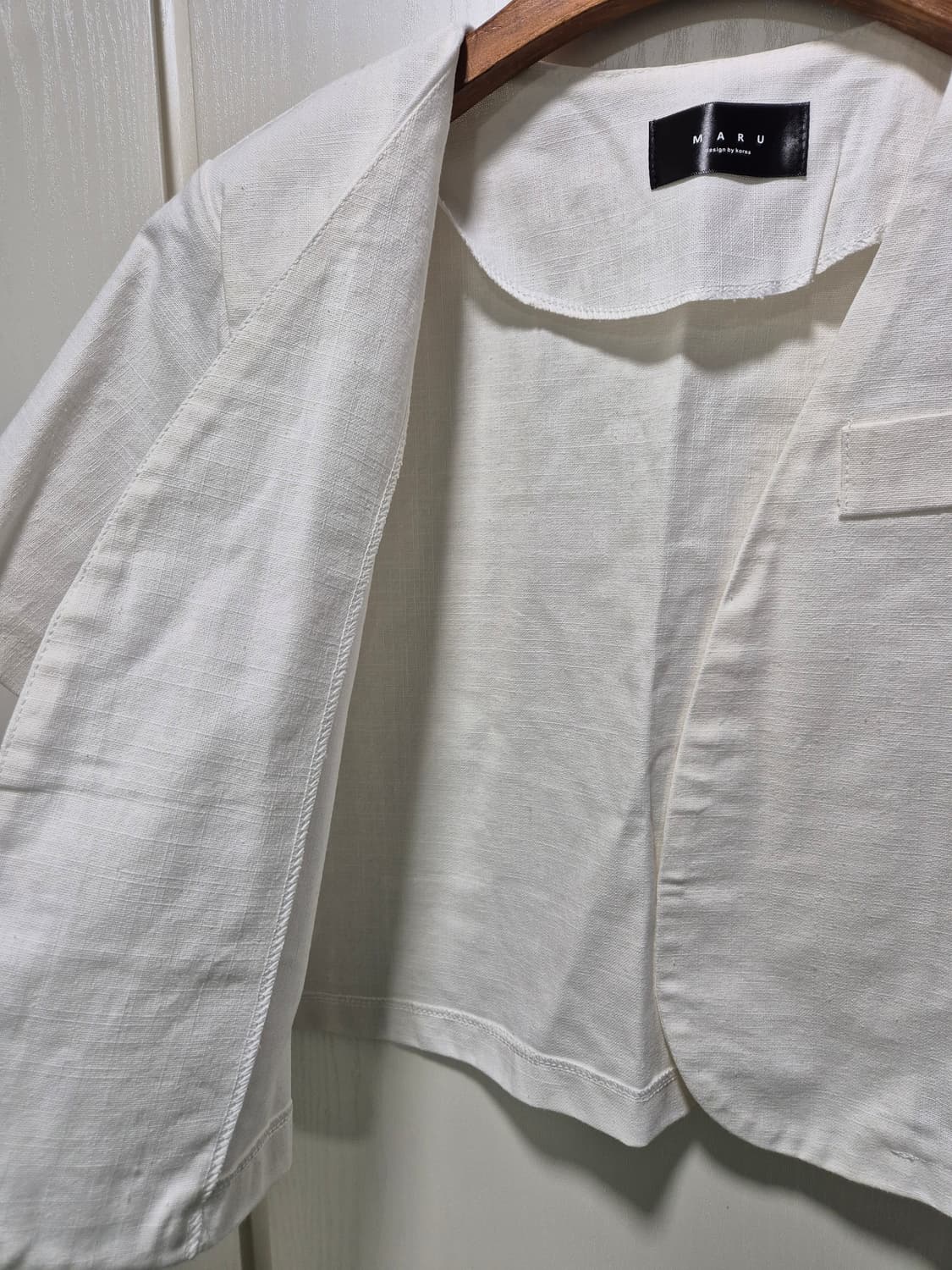 빈티지 화이트 린넨 자켓 상품이미지5