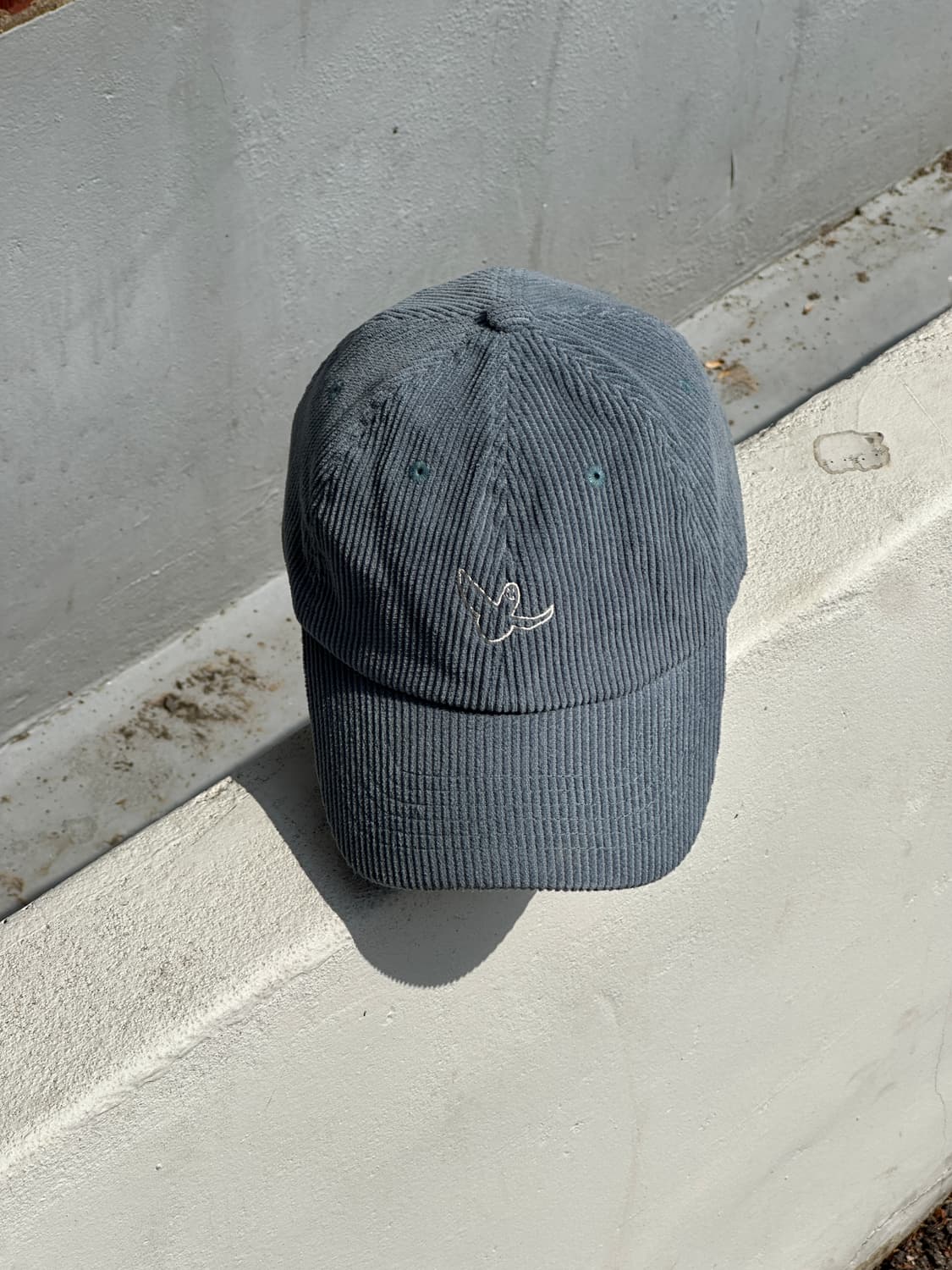 [M-L] 마크곤잘레스 왓잇이즌 로고 블루톤 코듀로이 볼캡 모자 상품이미지1