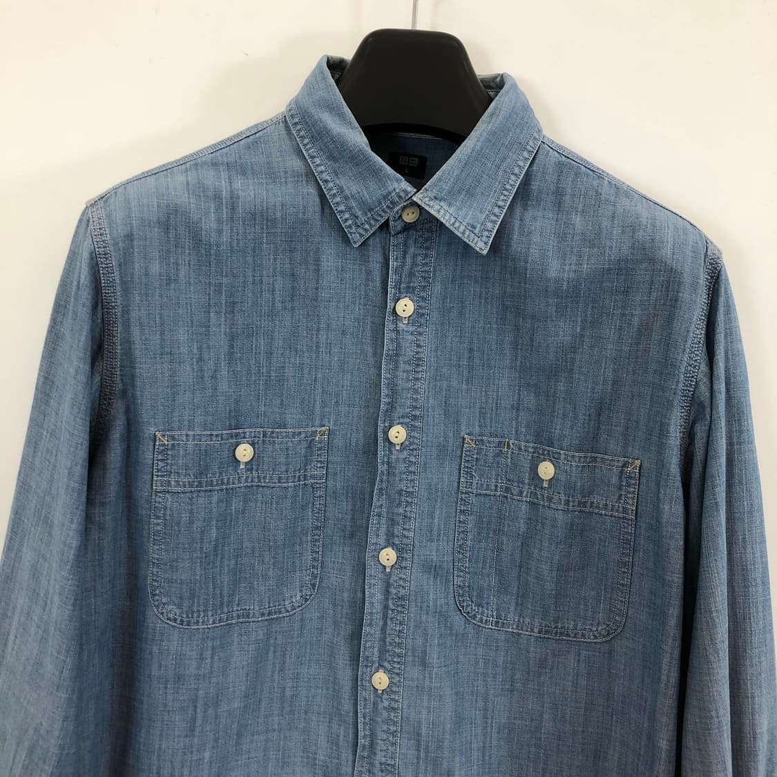 유니클로 샴브레이셔츠 L 상품이미지3