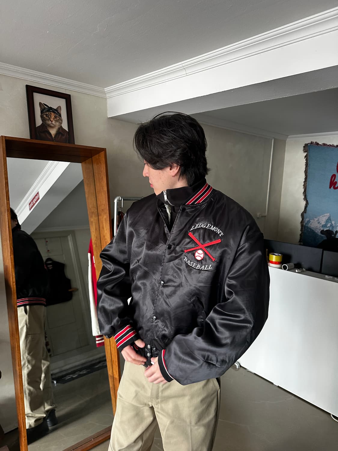 Holloway LEDGEMONT BASEBALL 사틴 바시티 자켓 상품이미지2