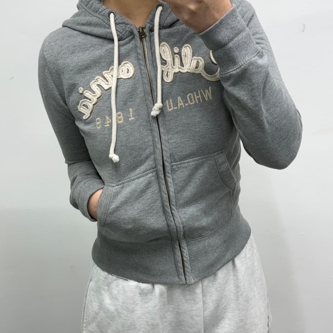 [M] 후아유 그레이 후드집업 상품이미지1