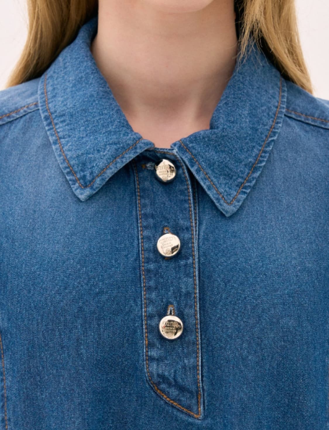 오즈세컨 25년 플랩포켓 미니 데님원피스 상품이미지4