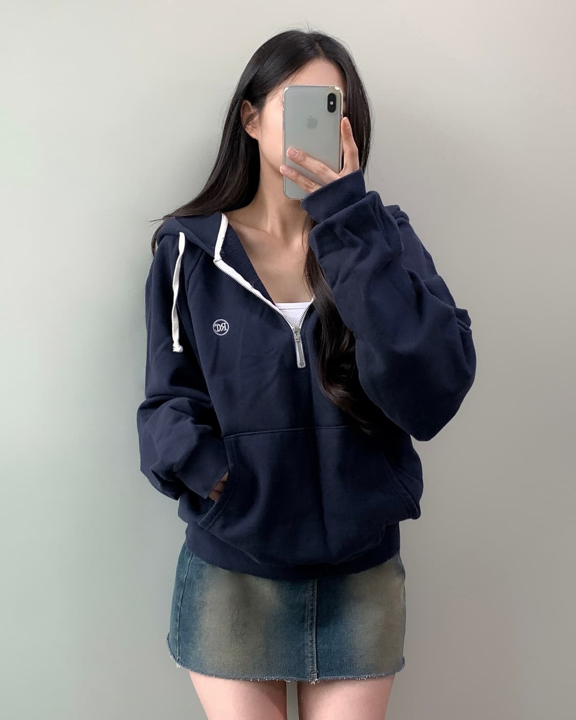 렉토 반집업 후드티 상품이미지2