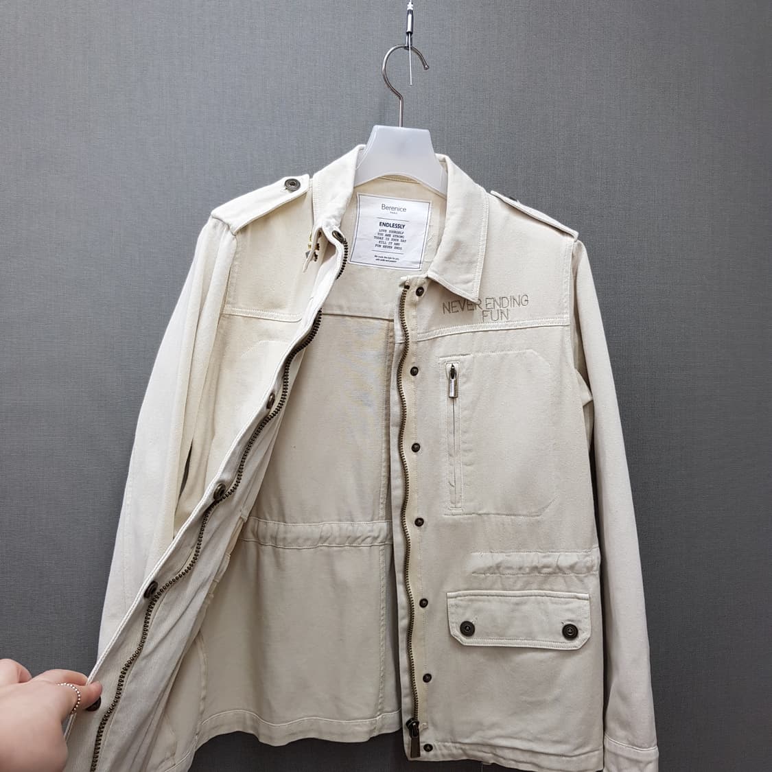 베르니스 2021 코튼 밀리터리 자켓 79-86-160사이즈 상품이미지5