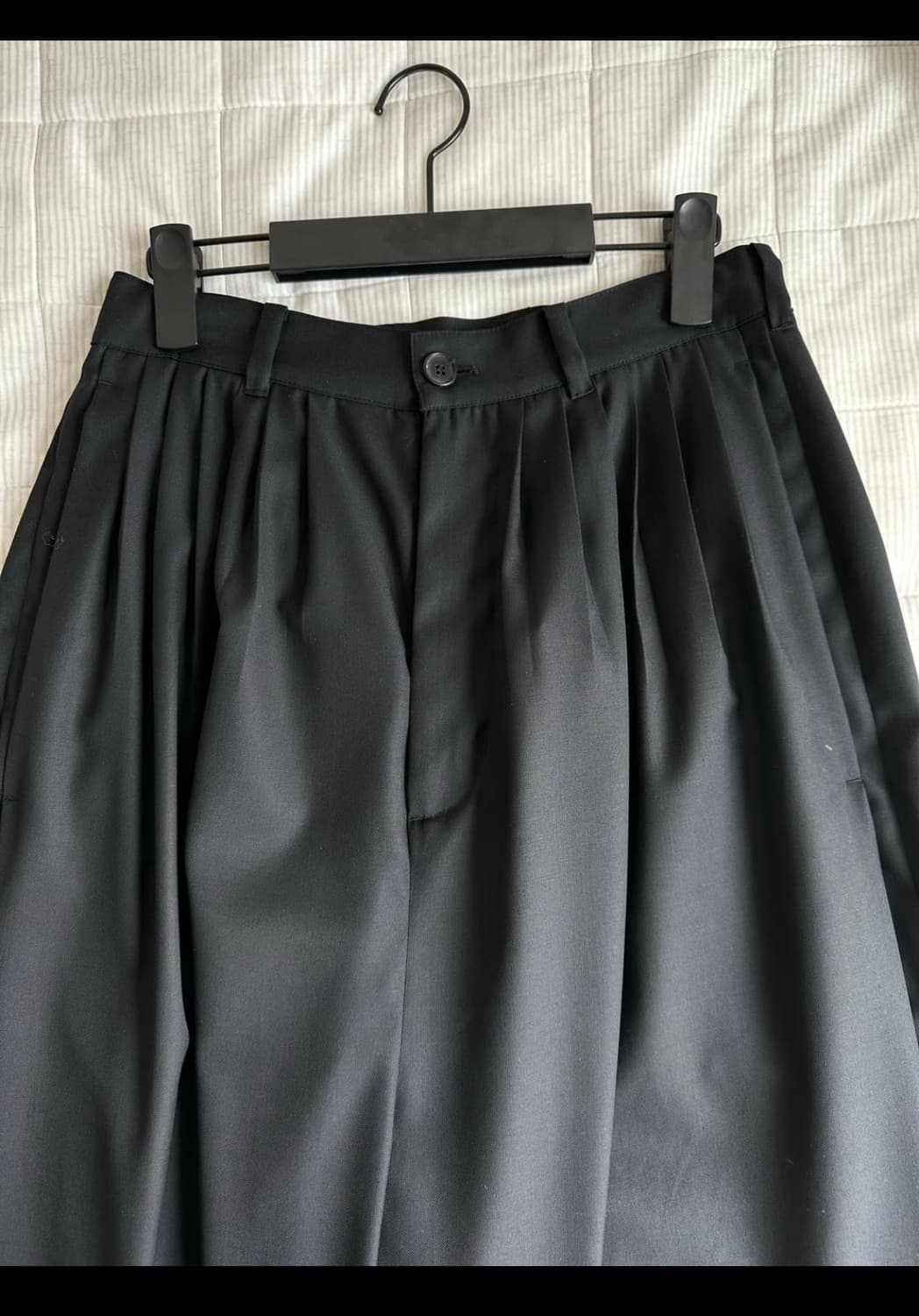 (YOUTH) Easy Pleats Trousers - Black 상품이미지2