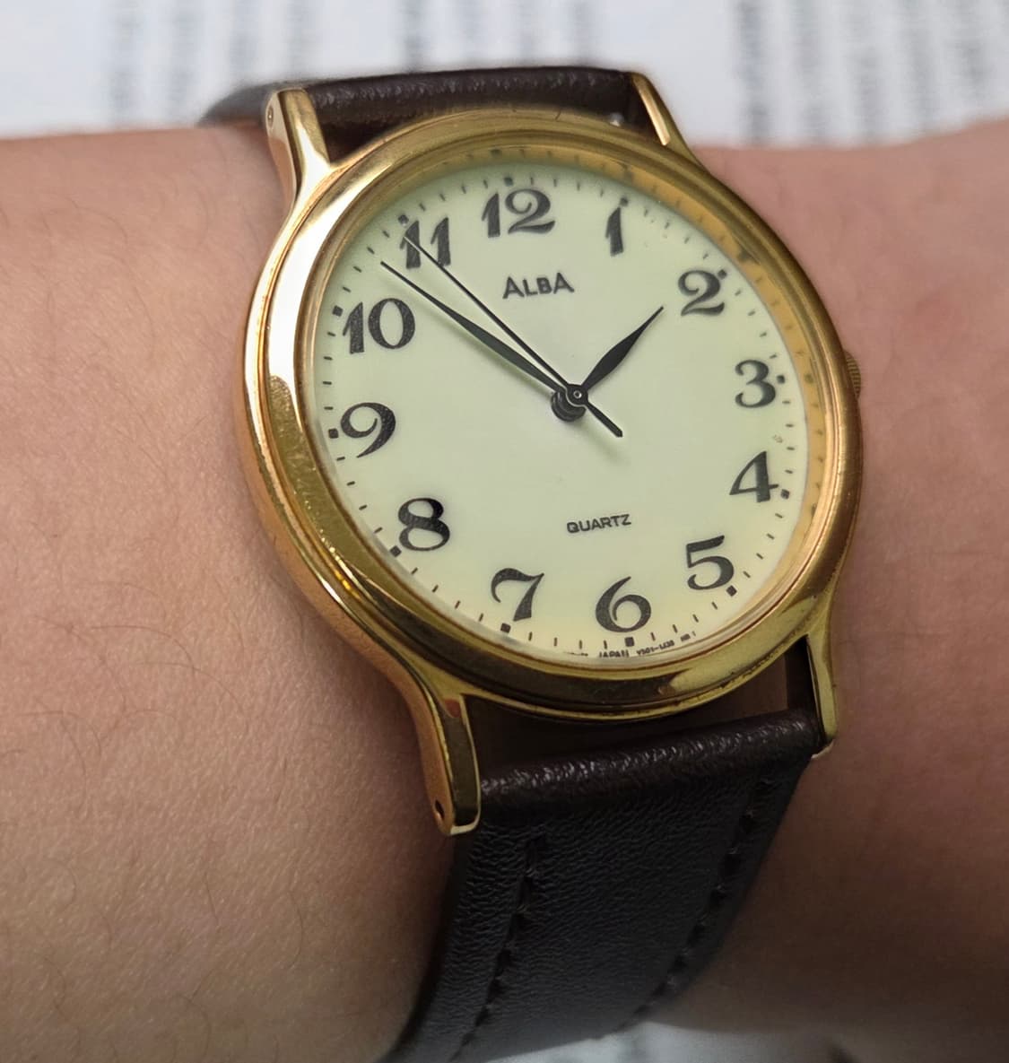 빈티지 세이코 알바 풀루페 야광판 아라빅인덱스 논데이트 슬림쿼츠  상품이미지9