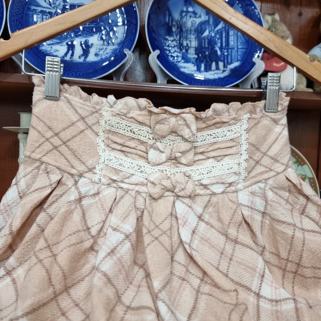 Liz Lisa 리즈리사 고전 딸초 아가일 레이스 큐롯 상품이미지4