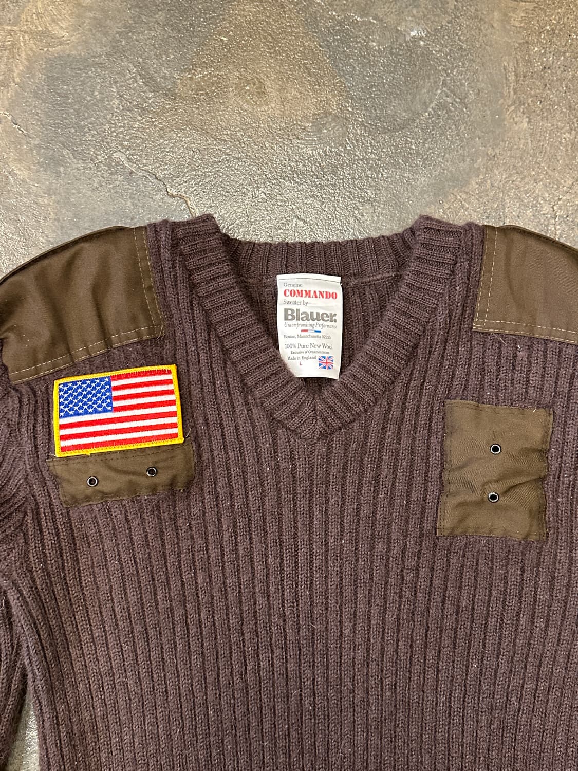 90s Commando 코만도 잉글랜드 울 니트 L 상품이미지2