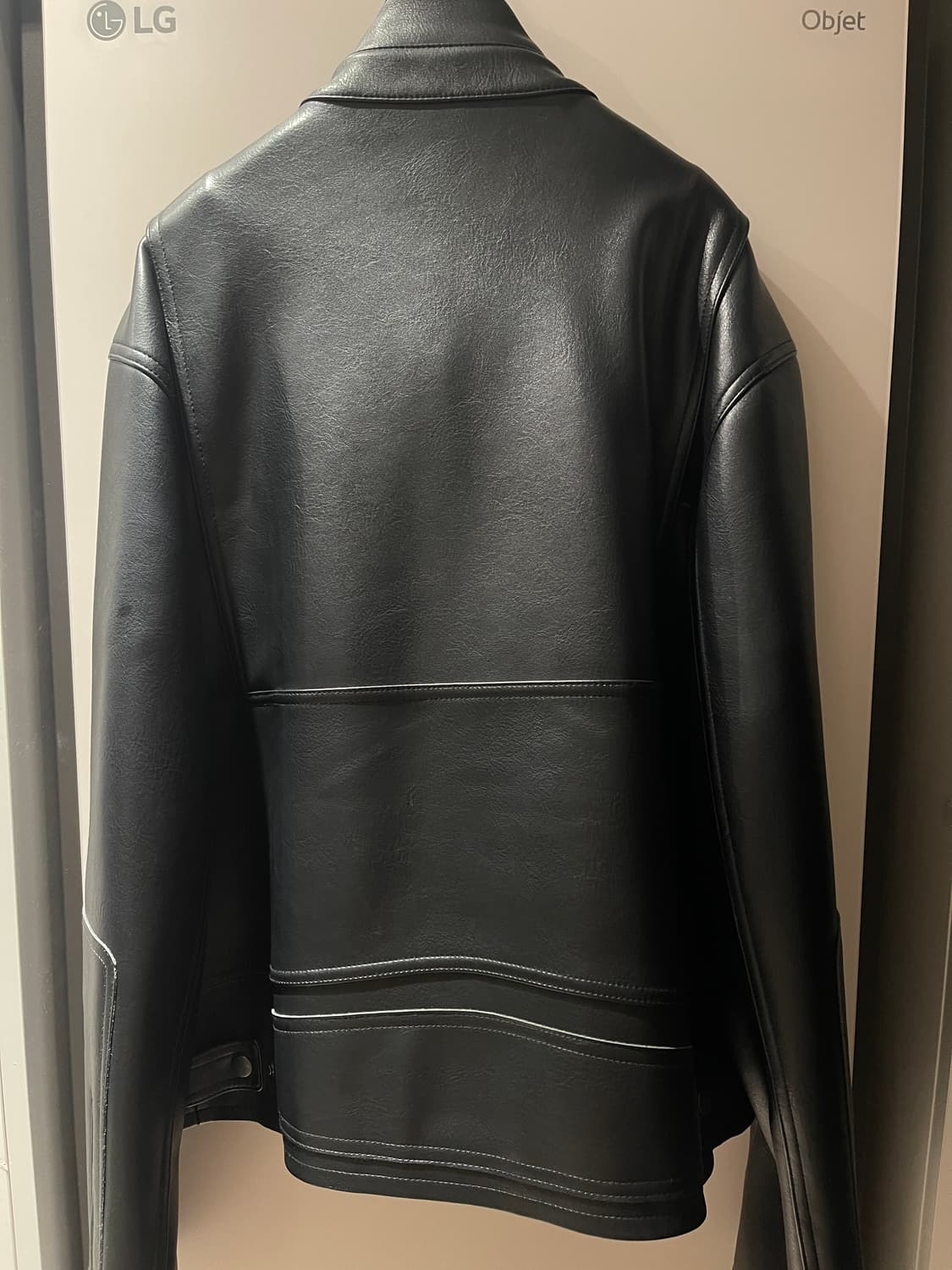 알렌느 패치드 3D 포우 레더 레이싱 자켓 블랙 상품이미지7