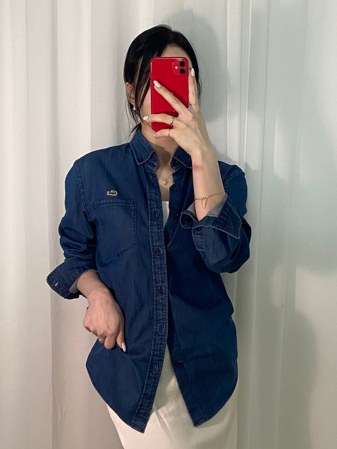 라코스테 와펜 데님셔츠 상품이미지2