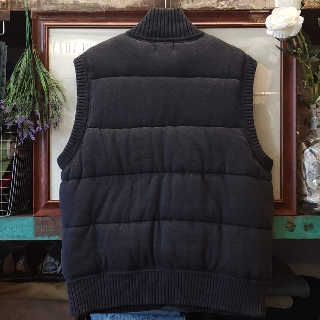 폴로 패딩 베스트 헤비 코튼 립 베스트 그레이 xl 상품이미지3