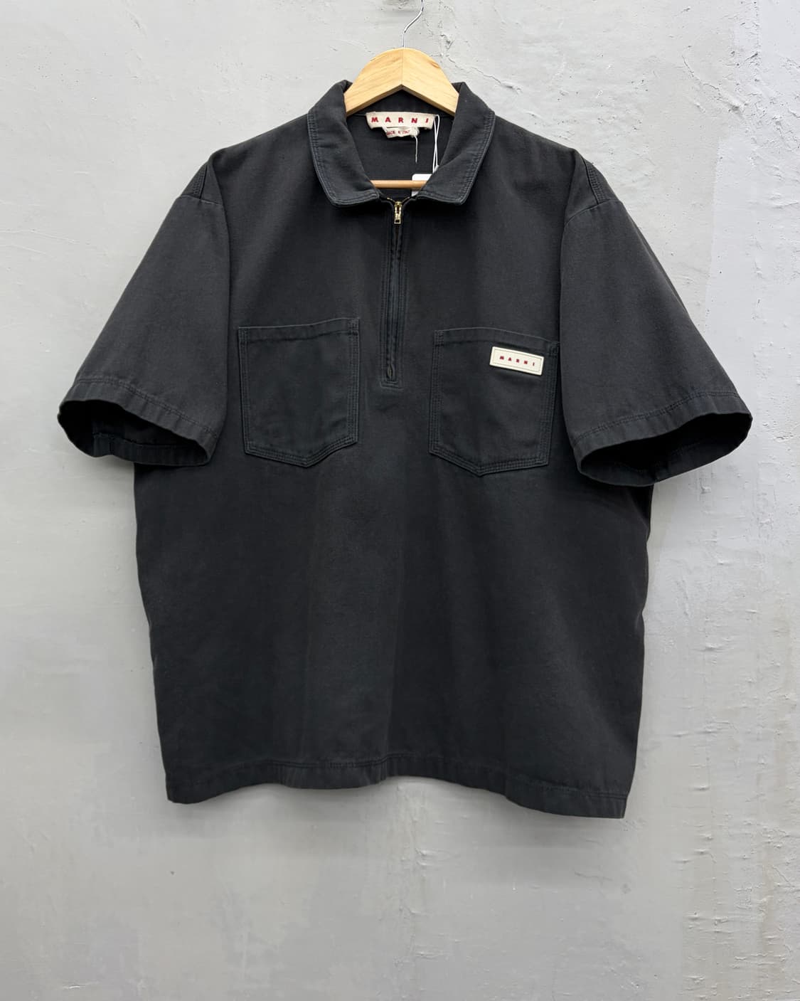 마르니 베이직 패치로고 코튼쉘 쿼터 집 탑 상품이미지1