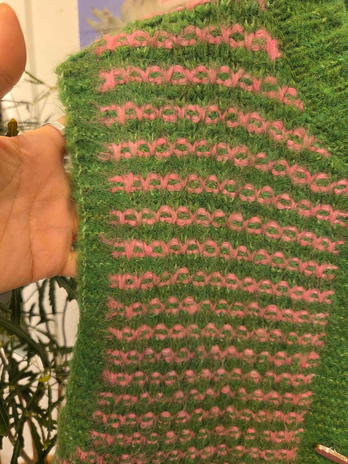 자라 뽀송 그린 핑크 니트 베스트 조끼 상품이미지3