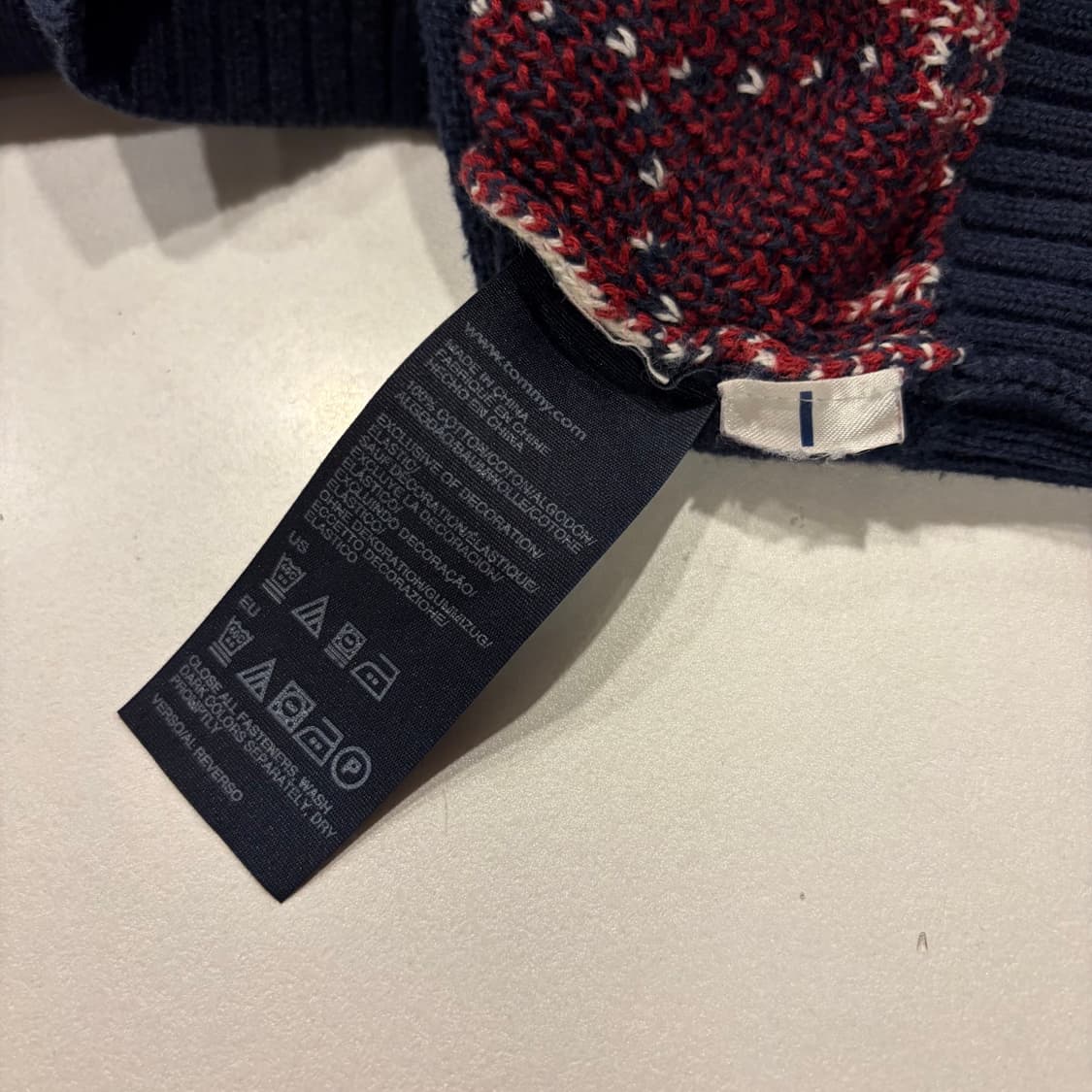 [S] 타미힐피거 아가일 니트 집업 가디건 D706 상품이미지8