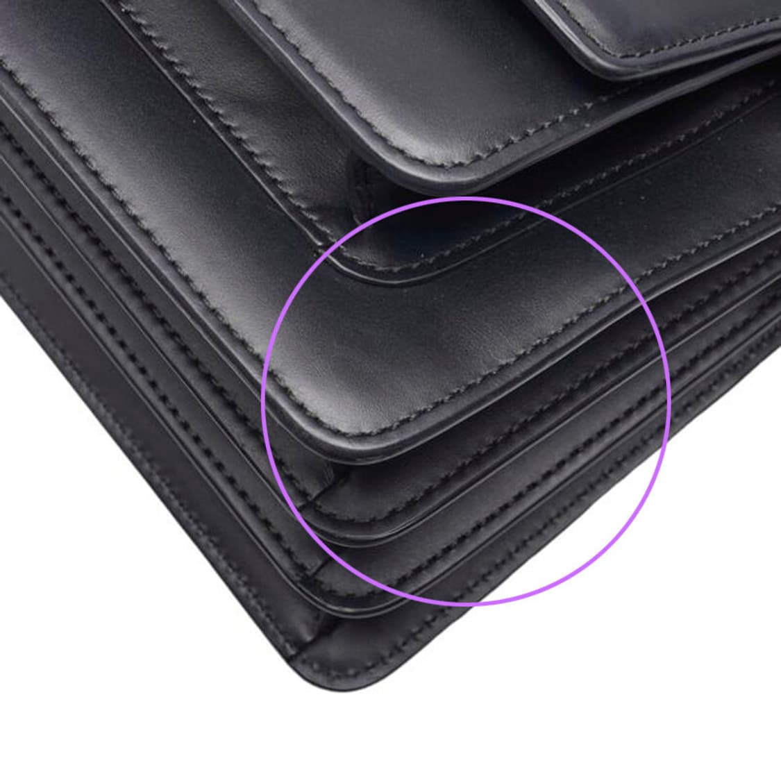 (중고) 마르니 블랙 카프스킨 트렁크 미듐 숄더백 상품이미지6